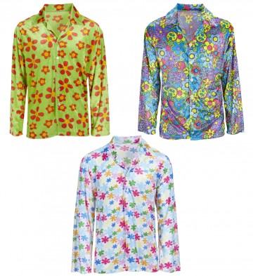 chemise hippie homme, déguisement de hippie, costume de hippie, costume années 70, déguisements années 70, accessoire déguisement hippie, accessoire hippie déguisement Déguisement Hippie, Chemise Velours à Fleurs