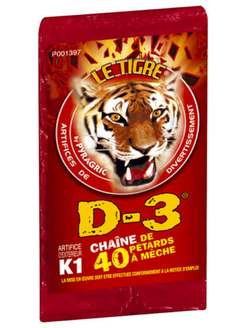 pétards, pétards et fumigènes, pyragric, acheter des pétards à paris Pétards, Mitraillette 40 Coups Le Tigre D-3