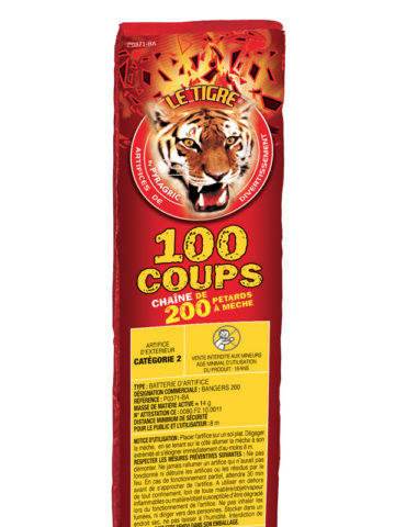 pétards, pétards et fumigènes, pyragric, acheter des pétards à paris Pétards, Mitraillette 100 Coups, Le Tigre