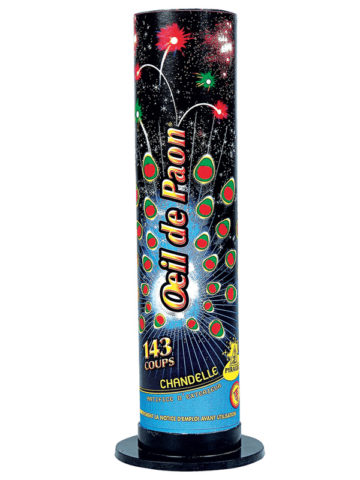 feux d'artifices achat paris, acheter feux d'artifices, chandelles romaines, lance boules, lances boules, chandelles d'artifice Chandelle Oeil de Paon