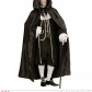 cape noire halloween, cape halloween adulte, cape satin noir déguisement, cape déguisement halloween, cape adulte halloween, cape noire adulte halloween, cape noire à capuche déguisement, cape capuche déguisement, cape carnaval de venise Cape Noire à Large Capuche, Satin