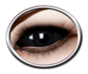 lentilles sclera, lentilles yeux complets, lentilles halloween, lentilles fantaisie, lentilles déguisement, lentilles déguisement halloween, lentilles de couleur, lentilles fete, lentilles de contact déguisement, lentilles noires 22 mm halloween Lentilles Sclera 22 mm, Noires, Noir Total