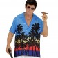 chemise palmiers déguisement, chemise hawaïenne, chemise hawaï déguisement, déguisement hawaï adulte, déguisement hawaï homme, chemise à fleurs déguisement Chemise Hawaïenne, Palm Beach