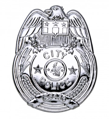 insigne de police, badge de police, insigne FBI, fausse plaque de police, accessoire déguisement de policier, faux badge de police américaine, insigne de déguisement Badge de Police City
