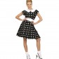 déguisement années 50, robe années 50 déguisement, costume années 50 femme, costume années 60 femme, déguisement années 60 femme, robe à pois déguisement femme, déguisement rock femme, déguisement sixties femme Déguisement Années 50, Noir