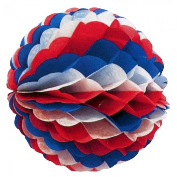 décoration france, décorations tricolores, décorations euro 2016, drapeaux france, drapeau france, tricolore, boutique supporter Boule Déco Alvéolée, Tricolore
