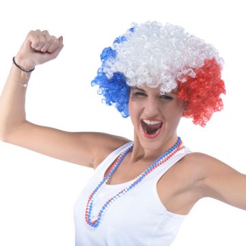 accessoire supporter, euro 2016, bleu blanc rouge, accessoires équipe de france, euro 2016, supporters des bleus Colliers Supporter Bleu Blanc Rouge X 3