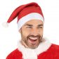 bonnet de noel, chapeau de noel, bonnet de père noel, bonnet noel lumineux, bonnet noel clignotant, bonnet de pere noel, accessoire pere noel déguisement, bonnet rouge noel, bonnet classique noel, bonnet original pere noel, bonnet Père Noël Bonnet de Père Noël, en Feutrine et Pompon Fausse Fourrure