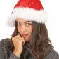 bonnet de noel, chapeau de noel, bonnet de père noel, bonnet noel lumineux, bonnet noel clignotant, bonnet de pere noel, accessoire pere noel déguisement, bonnet rouge noel, bonnet classique noel, bonnet original pere noel, bonnet Père Noël Bonnet de Père Noël, en Velours Scintillant
