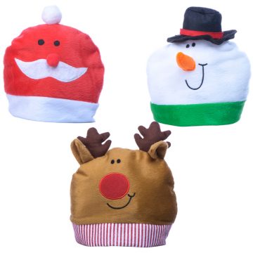 bonnet de noel pour enfant, bonnet père noel enfant, bonnet noel rigolo enfant, bonnet de père noel Bonnet de Noël, 3 Modèles