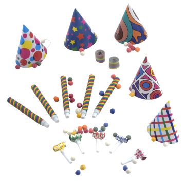 cotillons kit 5 personnes, cotillons de fete, cotillons de réveillon, cotillons noel, sarbacanes, sans gene, serpentins, cotillons pour 5 personnes, cotillons en sachet, cotillons de fete Cotillons x 5 Personnes