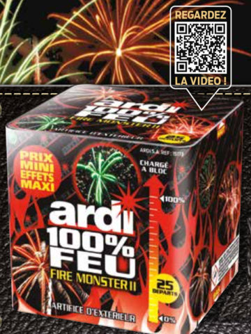 feux d'artifice automatiques, achat feux d'artifice paris, feux d'artifices compacts, feux d'artifices ARDI, feux d'artifice pas cher, feux d'artifices pour particuliers Feux d’Artifices, Compacts, 100% Fire Monster 2