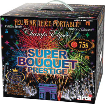 feux d'artifices, feux d'artifice automatiques, achat feux d'artifice paris, feux d'artifices compacts, feux d'artifices pyragric, acheter des feux d'artifice à paris, feux d'artifice pour mariage Feu d’Artifice Automatique, 1mn15, Super Bouquet Prestige