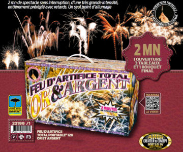 feux d'artifices, feux d'artifice automatiques, achat feux d'artifice paris, feux d'artifices compacts, feux d'artifices pyragric, acheter des feux d'artifice à paris, feux d'artifice pour mariage Feu d’Artifice Automatique, 2mn, Or et Argent