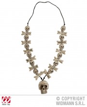 accessoires pirates, collier os et cranes, collier têtes de mort, collier de déguisement