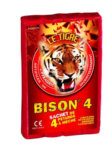 pétards, pétards et fumigènes, pyragric, acheter des pétards à paris Pétards, Le Tigre Bison 4