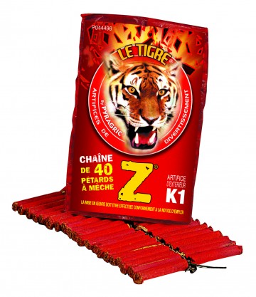 pétards, pétards et fumigènes, pyragric, acheter des pétards à paris Pétards, Mitraillette 40 Coups Le Tigre Z