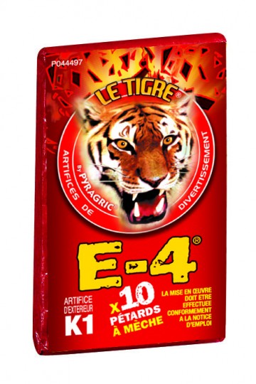 pétards, pétards et fumigènes, pyragric, acheter des pétards à paris Pétards, Le Tigre E-4