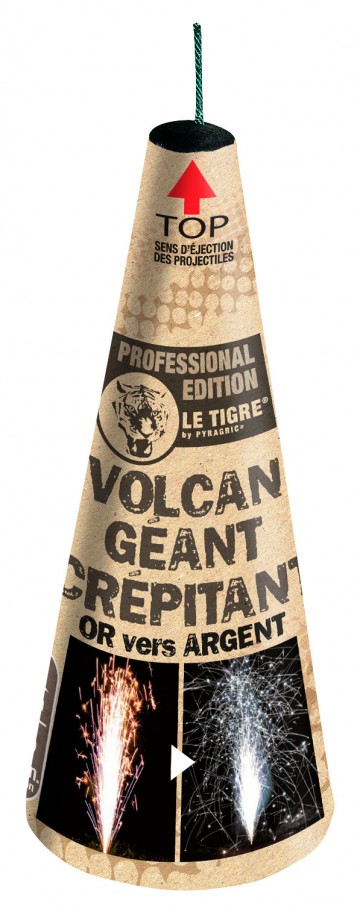 feux d'artifice automatique, feux d'artifice de proximité, feux d'artifices volcans, achat feux d'artifice paris, feux d'artifices pyragric Feux d’Artifices, Volcans, Volcan Géant Crépitant