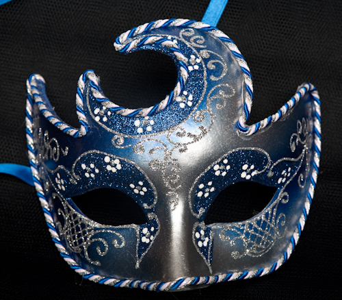 masque loup civette soleil et lune bleu