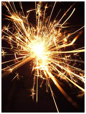 feu d'artifice d'intérieur