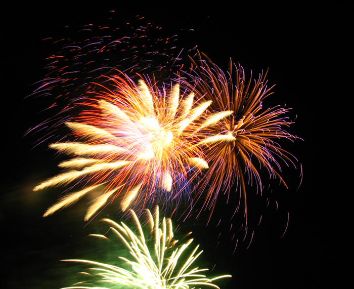 feux d'artifices fusées