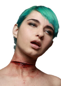 blessure gorge tranchée, effets spéciaux halloween, effets spéciaux maquillage, Blessure Gorge Tranchée, en 3D