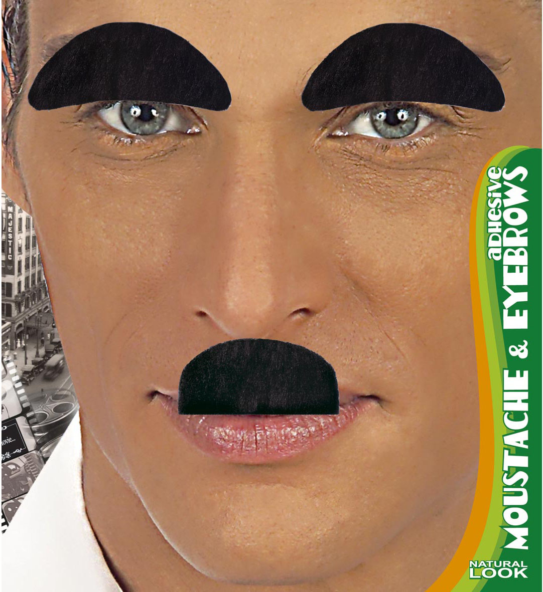 Kit Déguisement Moustache Et Sourcils Autocollants – Lot De 2, Couleur Gris – Pour Fête Et Cosplay - 10