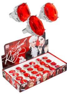 bague pierre rouge , bague déguisement
