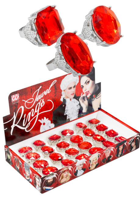 bague pierre rouge , bague déguisement, Bague Fashion Ring, avec Pierre Rouge