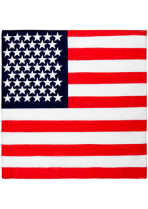 bandana américain, bandana états unis, accessoire américain, soirée américaine, drapeau américain, foulard américain