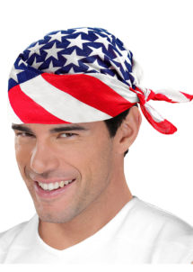 bandana américain, bandana états unis, accessoire américain, soirée américaine, drapeau américain, foulard américain