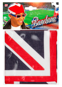 bandana union jack, bandana angleterre, bandana royaume uni, drapeau royaume uni, drapeau union jack, accessoire thème angleterre, bandana anglais