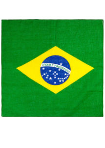 bandana brésilien, bandana brésil, drapeau du brésil, soirée brésilienne, accessoire brésil