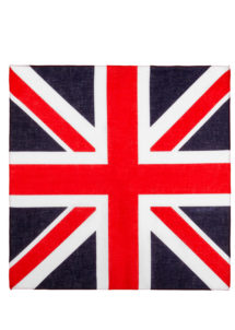 bandana union jack, bandana angleterre, bandana royaume uni, drapeau royaume uni, drapeau union jack, accessoire thème angleterre, bandana anglais