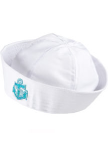 bob de marin, bob marin, chapeau de marin, bob de matelot, accessoire déguisement de marin, Bob Marin, Ancre Bleu Ciel Glitter