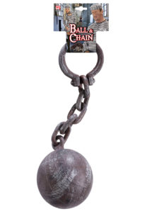 boulet de prisonnier, faux boulet de prisonnier, menottes déguisement,accessoire déguisement, accessoire halloween, fausse chaine de prisonnier, accessoire déguisement prisonnier