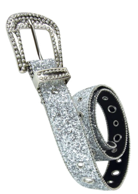 ceinture strass argent, ceinture paillette argent, ceinture boucle strass, Ceinture Argent, Paillettes et Strass