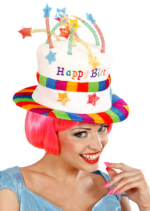 chapeau anniversaire, chapeau gâteau d'anniversaire, accessoire pour anniversaire, chapeau bougies