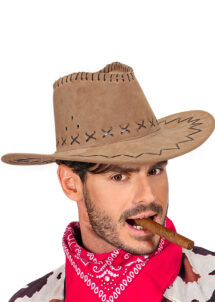 chapeau de cowboy marron, chapeau cowboy, Chapeau de Cowboy Suédine, Marron