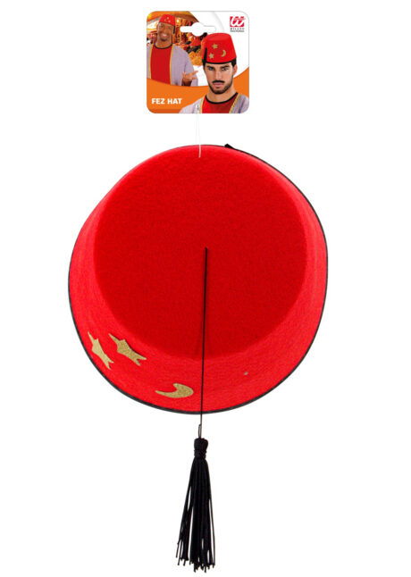 Chapeau Fès Rouge En Feutre - Taille Unique (50-60 Cm), Léger Et Respirant, Pour Cosplay, Déguisement, Style Ottoman