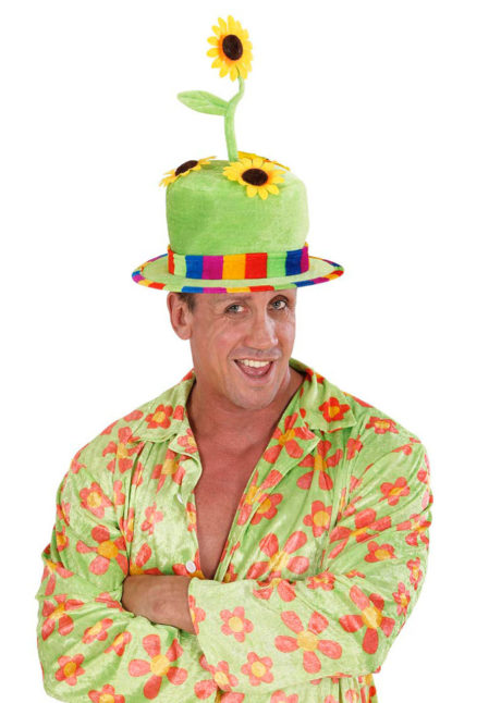 chapeau tournesol, chapeau fleurs, chapeau humour, chapeau de jardinier,, Chapeau Fleurs de Tournesol