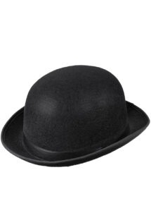 chapeau melon feutre noir, chapeau melon années 20, chapeau melon Dupont