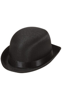 chapeau melon satin noir, chapeau melon années 20, chapeau melon Dupont