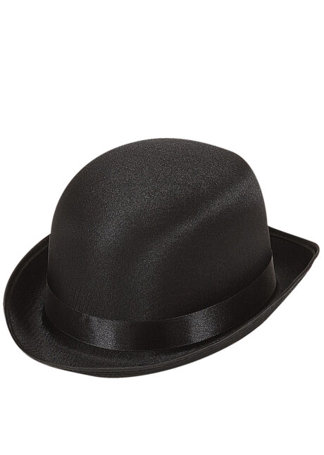 chapeau melon satin noir, chapeau melon années 20, chapeau melon Dupont, Chapeau Melon, Satin Noir