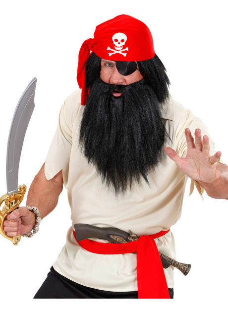 coiffe de pirate, chapeau de pirate, accessoire déguisement de pirate, chapeaux de pirates, Coiffe de Pirate, Rouge ou Noire