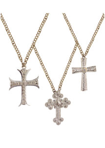 pendentif croix de bonne soeur, collier de déguisement, accessoires de déguisement, collier croix déguisement, collier croix de déguisement, collier déguisement de bonne soeur, croix de nonne, chapelet de déguisement, accessoires de fête