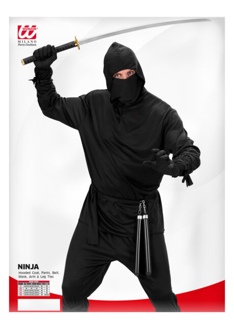 déguisement de ninja homme, déguisement de ninja adulte, costume de ninja, déguisement japonais homme, déguisement asie adulte, Déguisement de Ninja