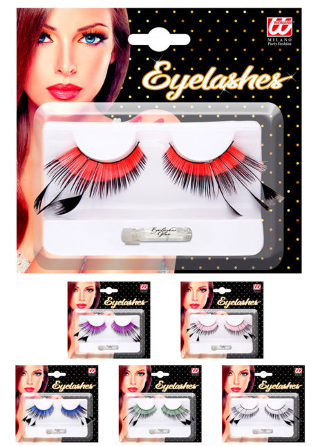 faux cils plumes, faux cils bicolores avec plumes, Faux Cils Bicolores, Plumes, Différents Coloris
