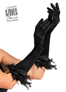 gants charleston, gants plumes noirs, gants noirs plumes, gants longs noirs, gants noirs longs, gants années 20, gants années 30, gants femme déguisement, accessoires gants, accessoire gants noirs